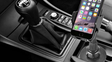 A car cup holder phone holder for rideshare drivers