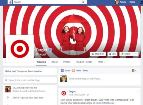 facebook business page target