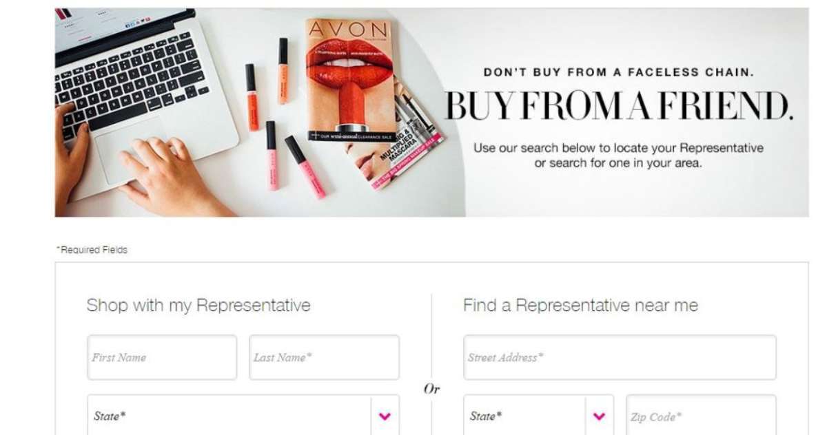 Customers look at websites and blogs when looking for women who sell Avon. 